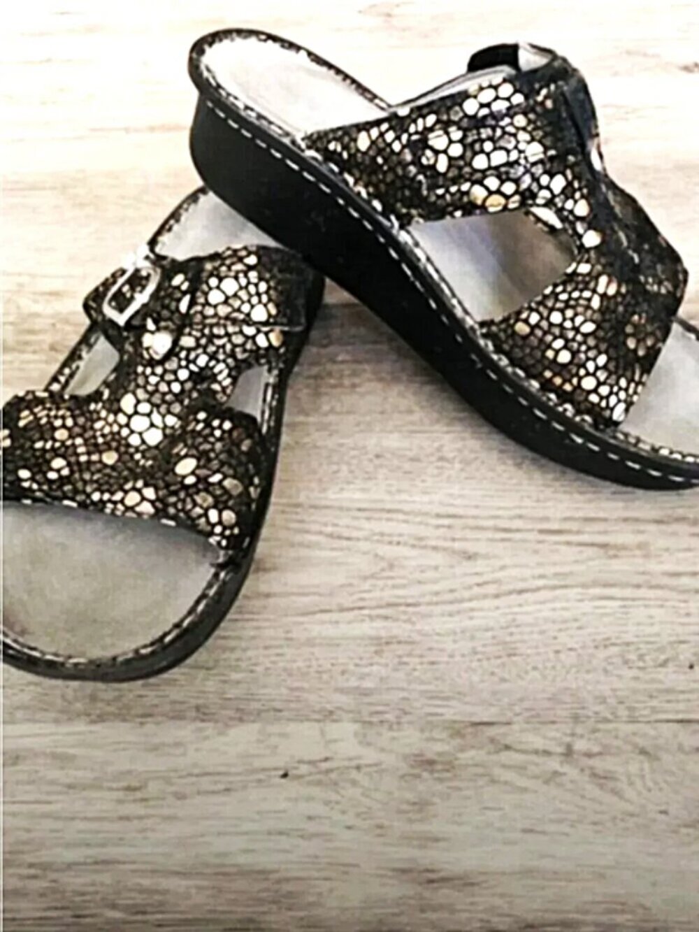 Alegria Peg 780 Mosaic Jeweled Slip On Sandal size 39
